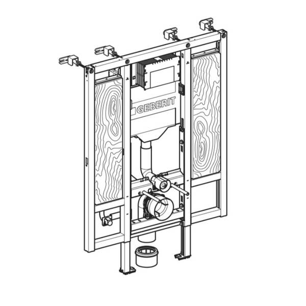 Інсталяція для підвісного унітаза Geberit Duofix Sigma 111.375.00.6 для осіб з обмеженими можливостями, фото 2