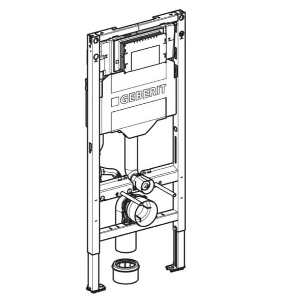 Інсталяція для унітаза Geberit Duofix 111.300.00.6, 112 см, зі змивним бачком прихованого монтажу Sigma 12 см, фото 2
