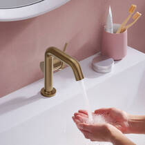 Змішувач для раковини Hansgrohe Tecturis S CoolStart EcoSmart+ 73321140 бронза матовий, фото №3