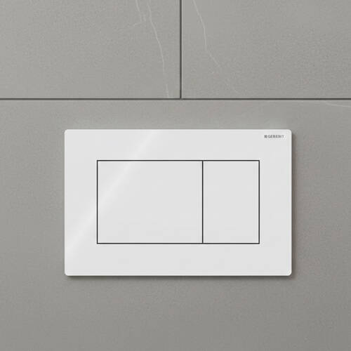 Клавіша змиву Geberit Sigma01 square 115.660.11.1 білий глянець, фото 1