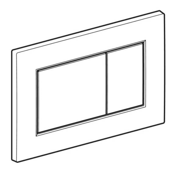Клавіша змиву Geberit Sigma01 square 115.660.11.1 білий глянець, фото 3