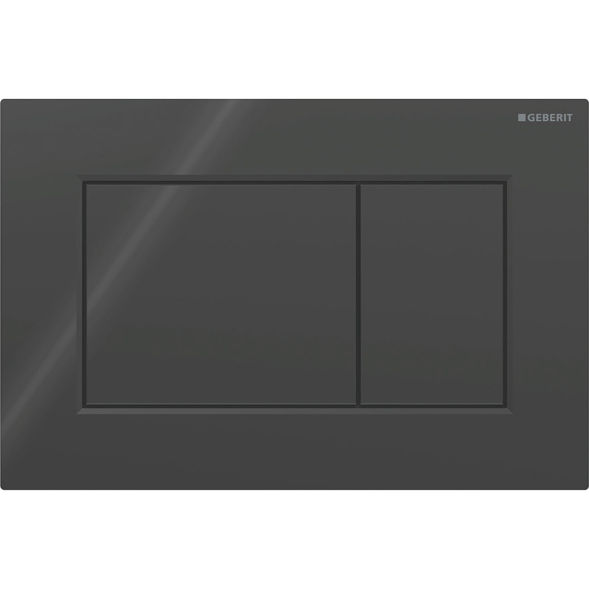 115.660.DW.1 Sigma01 square Клавіша змиву, подвійний змив, чорний глянець (1 сорт)
