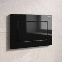 Клавіша змиву Geberit Sigma01 square 115.660.DW.1 чорний глянець