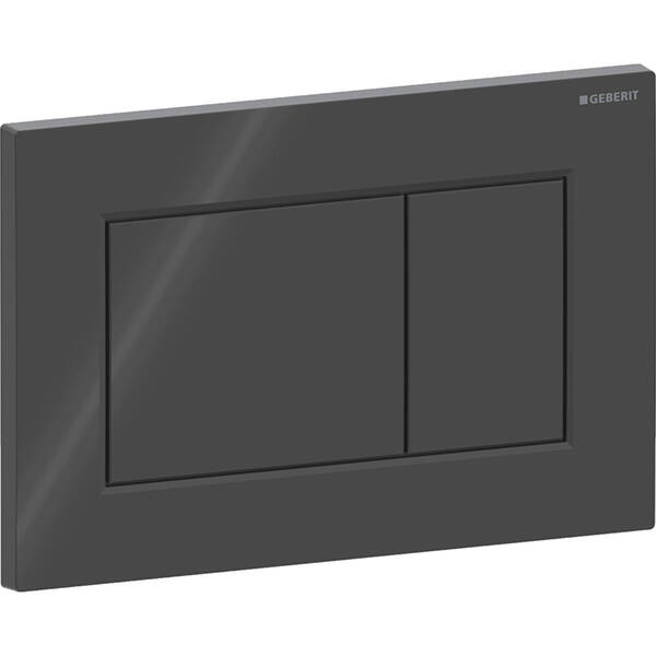 Клавіша змиву Geberit Sigma01 square 115.660.DW.1 чорний глянець, фото 2