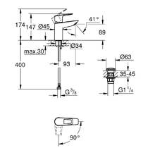 Смеситель для раковины Grohe BauLoop 23883001 S-размер, хром, фото №5