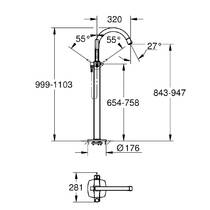 Змішувач для ванни Grohe Grandera 24375000 підлоговий, хром, фото №2