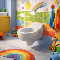 Унітаз підвісний для дітей Geberit Bambini 201700000 + 573334000 із сидінням, фото №1