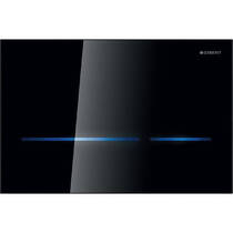 Клавіша змиву з електронним керуванням Geberit Sigma 80 116.092.SG.1 + 115.861.00.1, чорне скло, для бачків Sigma 8см в комплекті із блоком живлення