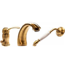 Смеситель для ванны Paffoni Flavia FA 045 BR с душевым набором, бронза матовый, фото №1