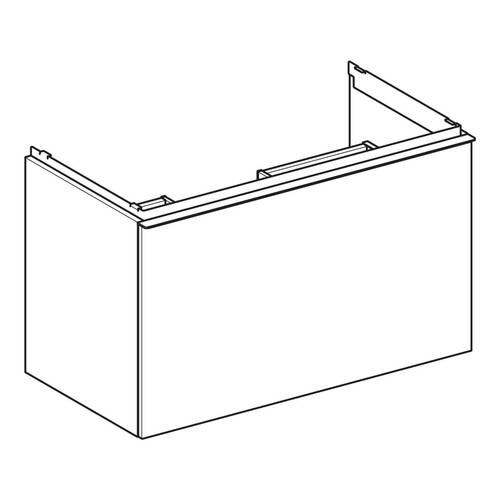 Тумба для раковины Geberit Acanto 503.005.01.2 подвесная, белый глянец, фото 2