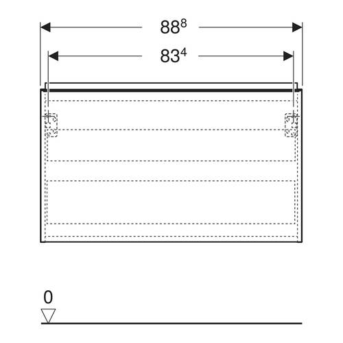 Тумба для раковины Geberit Acanto 503.005.01.2 подвесная, белый глянец, фото 4