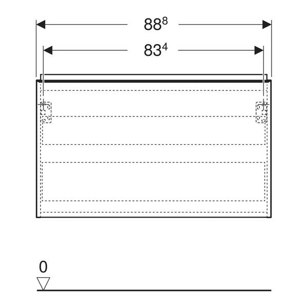 Тумба для раковины Geberit Acanto 503.005.01.2 подвесная, белый глянец, фото 4