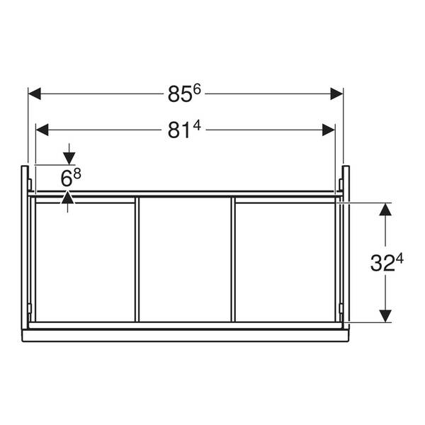 Тумба для раковины Geberit Acanto 503.005.01.2 подвесная, белый глянец, фото 3