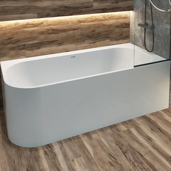 Ванна из искусственного камня Miraggio Maria L 180х87 см белый глянец, фото 5