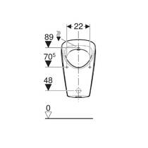 Писсуар подвесной Geberit Selnova S 503.105.00.1 скрытый подвод, скрытый отвод или вниз, без ободка, с распылителем, цвет белый глянец, фото №4