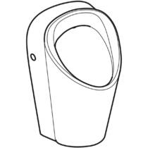 Уринал подвесной Geberit Selnova M 503.125.00.1 скрытый подвод, скрытый отвод или вниз, без ободка, с распылителем, цвет белый глянец, фото №2