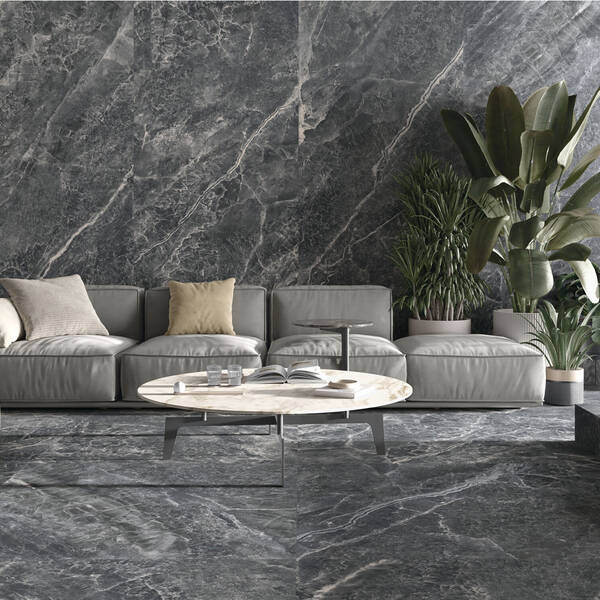 Керамограніт Baldocer Electra Black Natural Rect 120x120 см