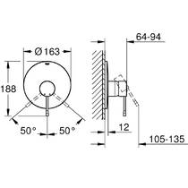 Змішувач прихованого монтажу для душу Grohe Essence 19286DA1 теплий захід сонця (рожеве золото), фото №2