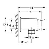 Шлангове підключення Grohe Rainshower 26658DA0 з тримачем для душу, теплий захід сонця (рожеве золото), фото №4