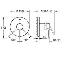 Змішувач прихованого монтажу для душу Grohe Essence 24168DL1 теплий захід сонця (рожеве золото), фото №4