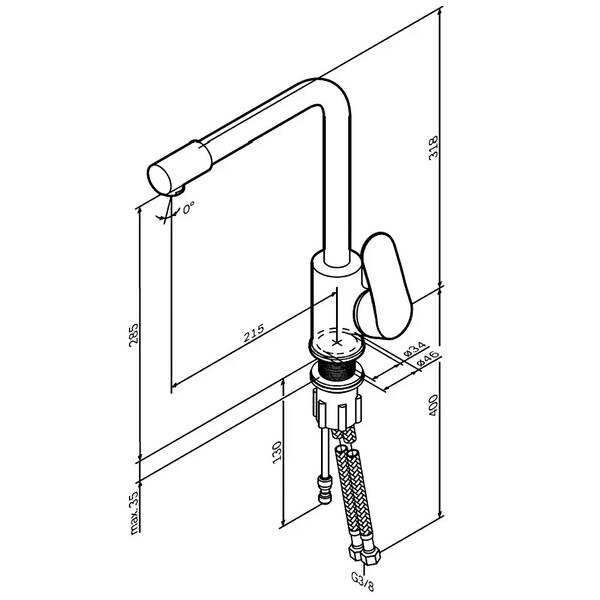 Змішувач для кухні AM.PM Like F8005700 з каналом для питної води, хром, фото 3