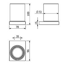 Склянка Kludi Vela C 3197505 з тримачем, хром, фото №2