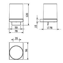 Дозатор для рідкого мила Kludi Vela C 3197605 з тримачем, хром, фото №2