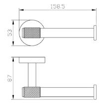 Держатель для туалетной бумаги Аква Родос Lorenzo Black Gold 27501 без крышки, черный матовый/золото, фото №2