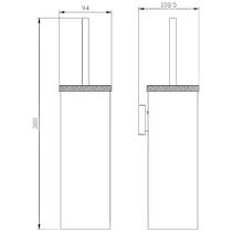 Щітка для унітаза Аква Родос Lorenzo Black Gold 27502 чорний матовий/золото, фото №2