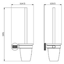 Щітка для унітаза Аква Родос Lorenzo Black Gold 27509 з тримачем, чорний матовий/золото, фото №2