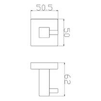 Гачок Аква Родос Orlando Gold 8915C одинарний золото матовий, фото №2