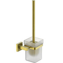 Щітка для унітаза Аква Родос Orlando 27496 з тримачем, золото матовий, фото №1