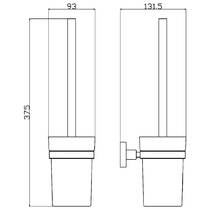 Щітка для унітаза Аква Родос Orlando 27496 з тримачем, золото матовий, фото №2