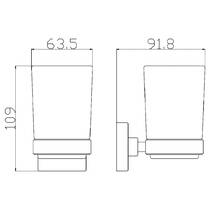 Стакан Аква Родос Orlando 27492 с держателем, золото матовый, фото №2