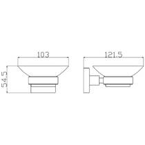 Мыльница Аква Родос Orlando Gold 8922C с держателем золото матовый, фото №2