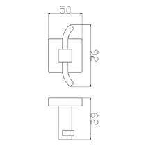 Гачок Аква Родос Orlando Gold 8925C подвійний золото матовий, фото №2