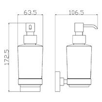 Дозатор для жидкого мыла Аква Родос Orlando 27495 с держателем, золото матовый, фото №2