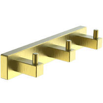 Планка з гачками Аква Родос Орландо 8935C 3 гачки, золото матовий, фото №1