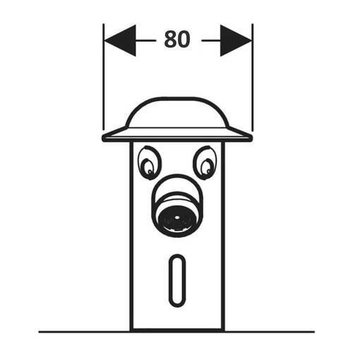Змішувач для раковини Geberit Bambini 116.209.21.1 дитячий з живленням від мережі, хром, фото 2
