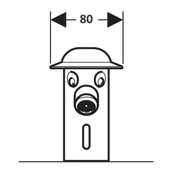 Змішувач для раковини Geberit Bambini 116.209.21.1 дитячий з живленням від мережі, хром, фото 2
