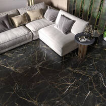 Керамограніт Golden Tile Marmo Perlanera Чорний 600x600 MPС580 60x60 см, фото №3