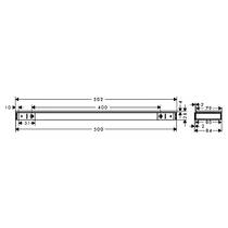 Полка стеклянная Hansgrohe Rainfinity 500 26844340 50 см хром черный матовый, фото №2