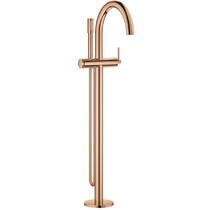 Змішувач для ванни Grohe Atrio 24368DA0 підлоговий з ручним душем, теплий захід сонця (рожеве золото), фото №1