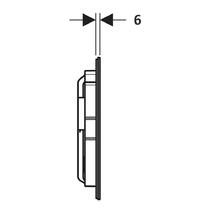 Клавіша змиву Geberit Sigma40 115.629.SI.1 білий/скло, фото №3