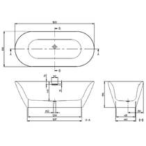 Ванна акрилова Villeroy&Boch Loop&Friends UBA180LOF9PD00V-01 180х80 см білий глянець, фото №2