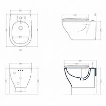 Биде подвесное ArtCeram Ten TEB004 17;00 черный матовый, фото №2
