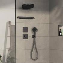 Смеситель скрытого монтажа для душа Hansgrohe ShowerSelect Comfort Q 15588340 с термостатом, хром черный матовый, фото №3