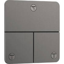 Перемикач потоків прихованого монтажу для душу Hansgrohe ShowerSelect Comfort Q 15587340 на 3 функції, чорний матовий хром, фото №1