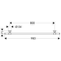 Тримач для рушників Axor Montreux 42080000 одинарний, хром, фото №2