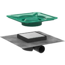 Душовий трап Hansgrohe RainDrain Spot 56112800 150/150 з решіткою та монтажним комплектом, нержавіюча сталь, фото №1